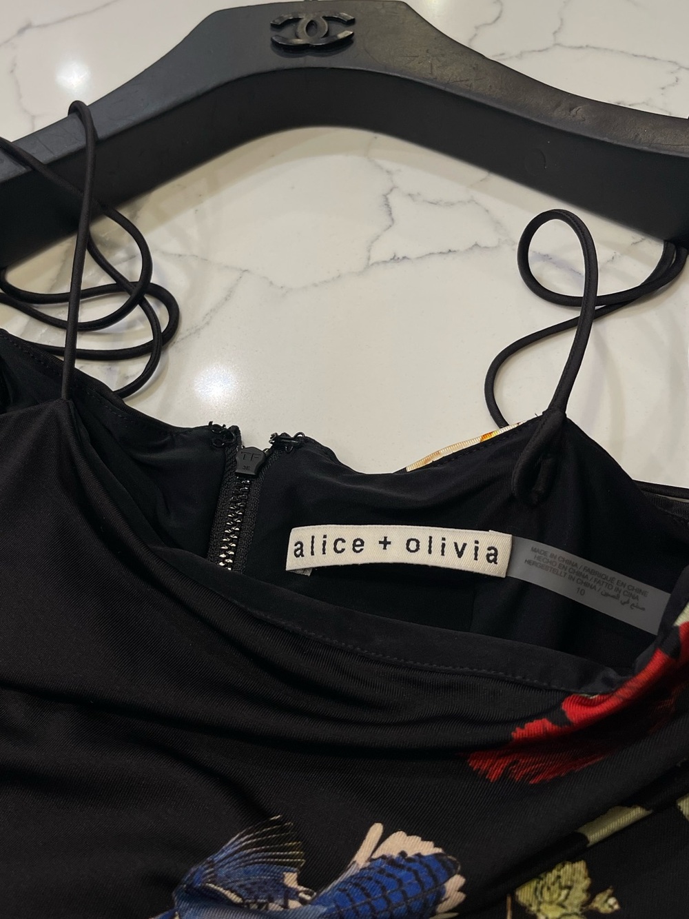 NEW Alice + Olivia Fifi Maxi Dress In Black Size 10 - Picture 13 of 16